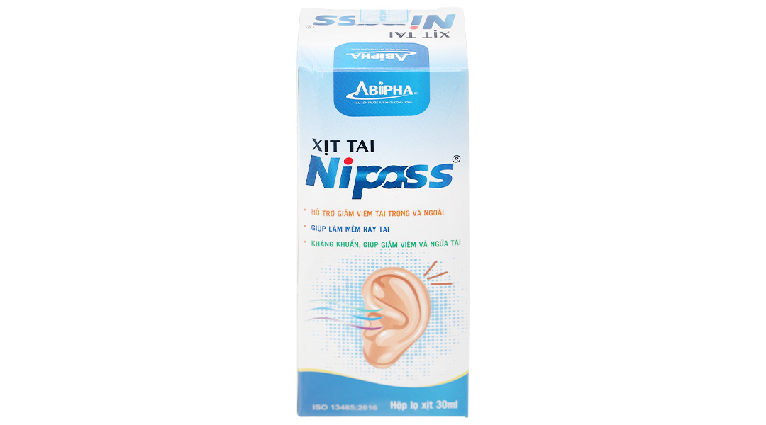 Xịt tai Nipass hỗ trợ giảm viêm tai, kháng khuẩn