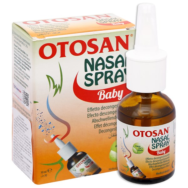 Dung dịch xịt mũi Otosan Nasal Spray Baby hỗ trợ giảm viêm mũi viêm xoang