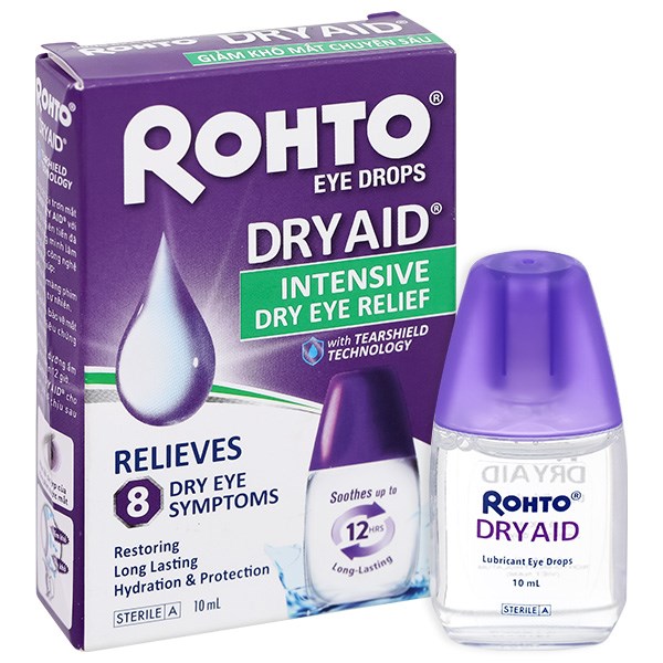Dung dịch nhỏ mắt Rohto Dry Aid giảm khô mắt