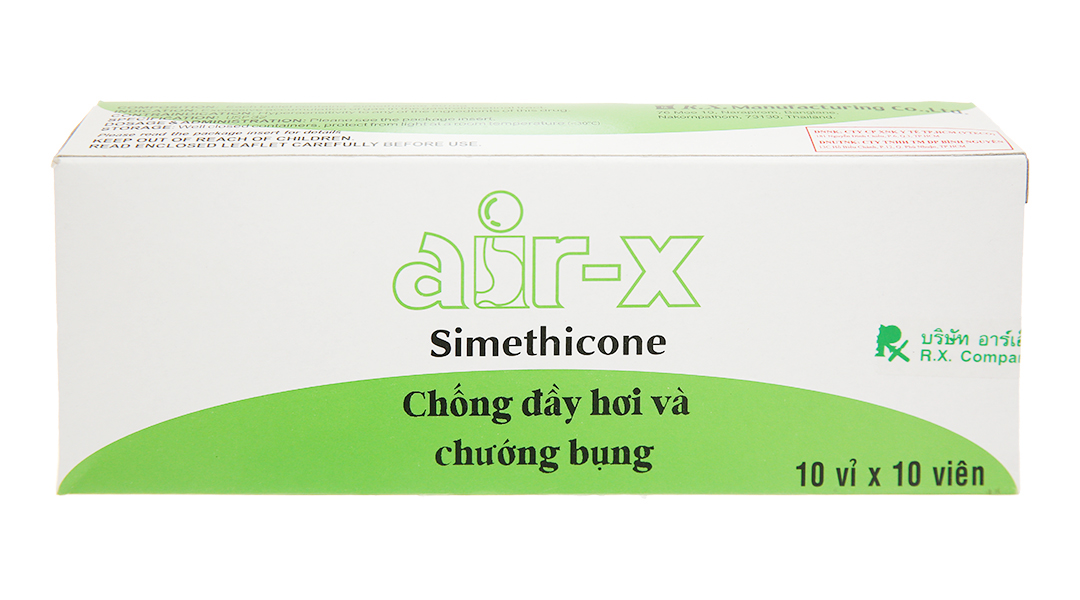 Air-X 80mg trị đầy hơi, khó tiêu