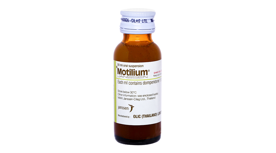 Hỗn dịch uống Motilium 1mg/ml trị triệu chứng nôn và buồn nôn