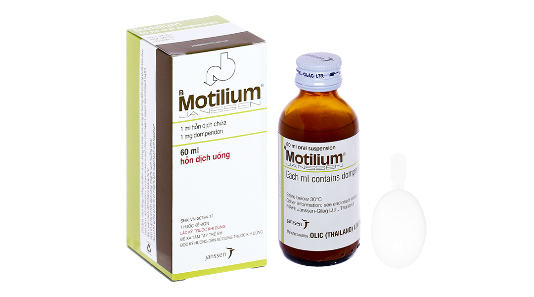 Hỗn dịch uống Motilium 1mg/ml trị triệu chứng nôn và buồn nôn