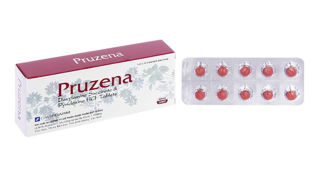 Thuốc điều trị buồn nôn, nôn mửa trong thai kỳ Pruzena 30 viên