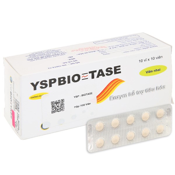 Thuốc YspBio - Tase trị chứng khó tiêu, bội thực, chán ăn (10 vỉ x 10 ...