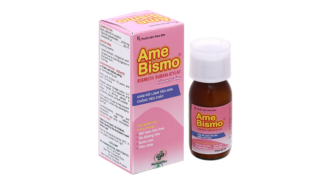 Hỗn dịch uống AmeBismo trị rối loạn tiêu hóa