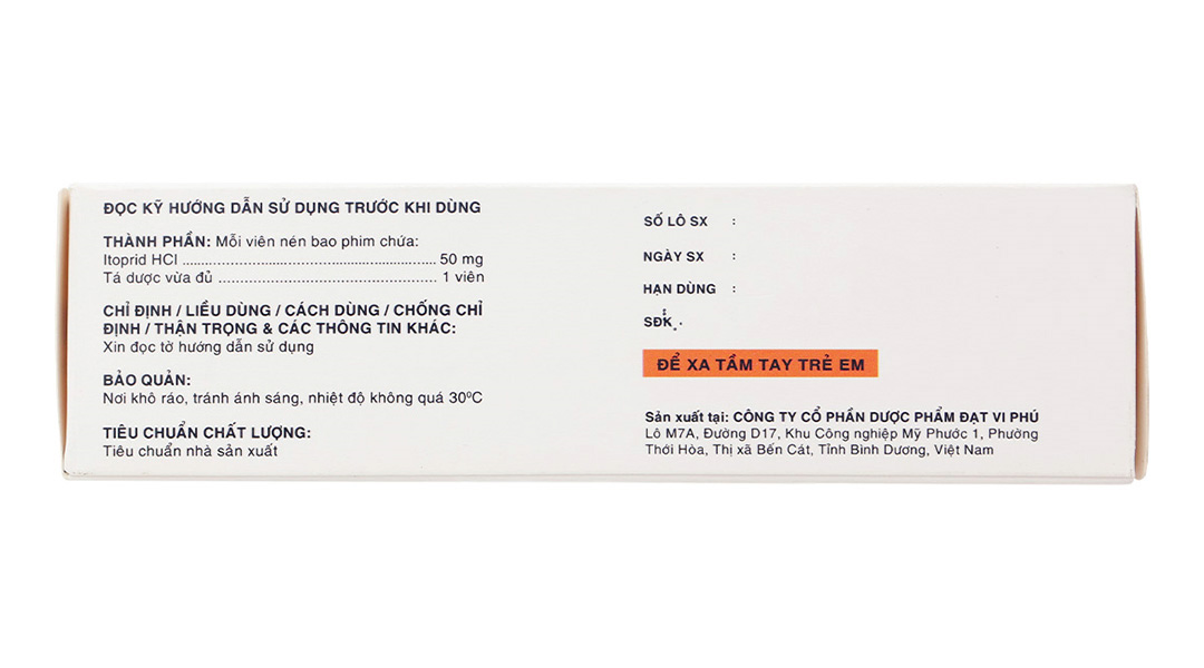 Toulalan 50mg trị triệu chứng dạ dày - ruột