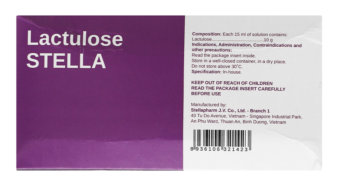 Dung dịch uống Lactulose Stella 10g trị táo bón