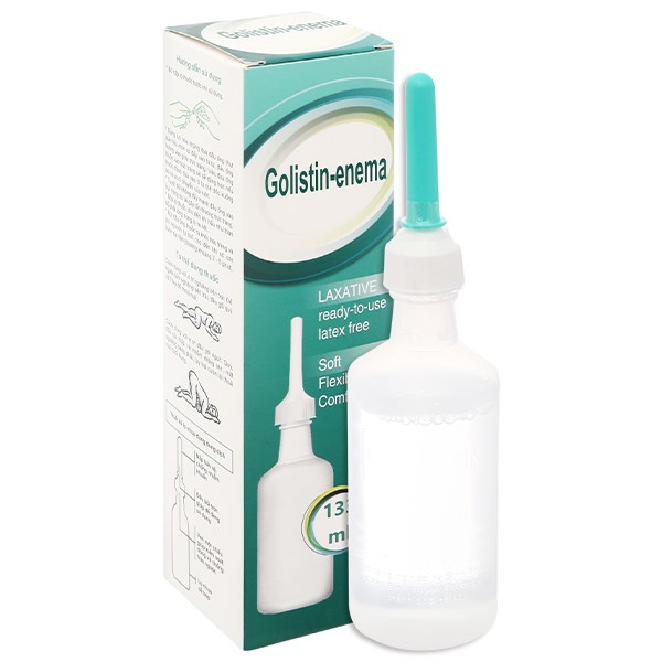 Dung dịch thụt trực tràng Golistin-enema trị táo bón