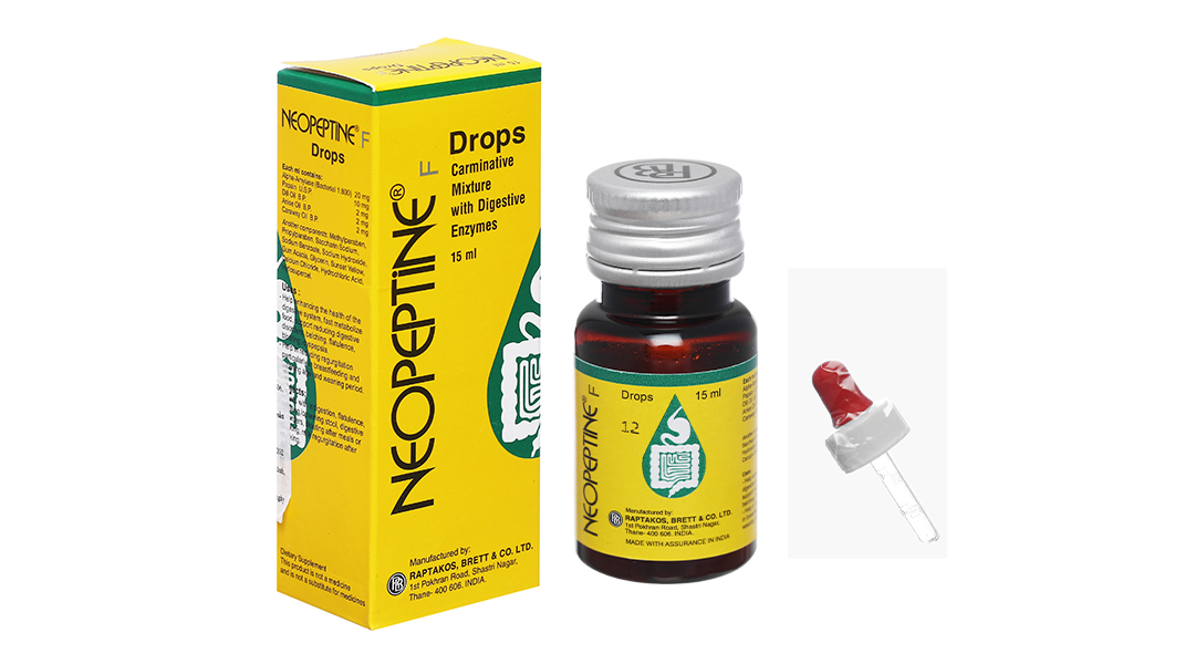 Dung dịch Neopeptine F Drops hỗ trợ giảm đầy hơi, trướng bụng chai 15ml -  06/2024 | nhathuocankhang.com