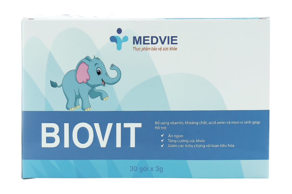 Bổ sung vitamin, khoáng chất, men vi sinh Biovit 3g 30 gói