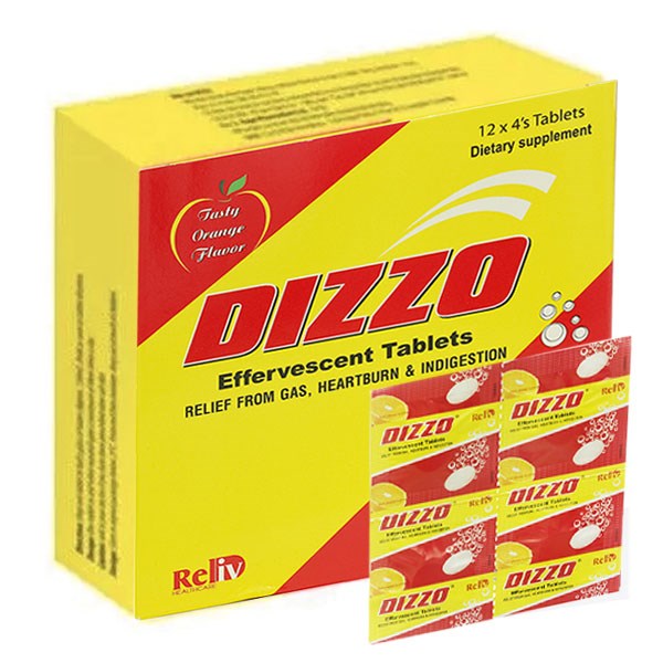 Viên sủi Dizzo Effervescent hỗ trợ giảm đầy hơi, khó tiêu