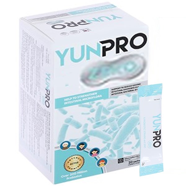 Men vi sinh Yunpro Zero bổ sung lợi khuẩn hộp 20 gói x 2g