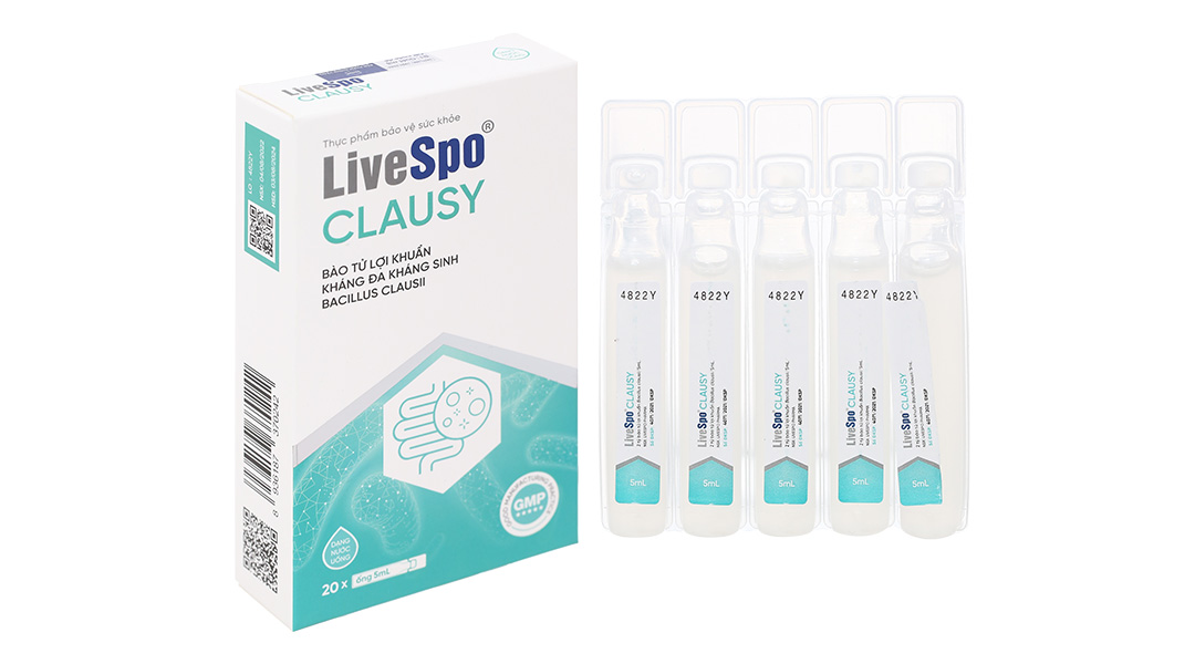 Men vi sinh LiveSpo Clausy giúp cân bằng hệ vi sinh đường ruột