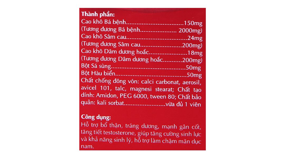 Khang Dược New tăng cường sinh lý nam