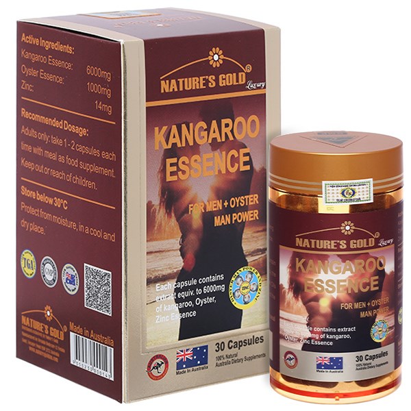 Nature's Gold Kangaroo Essence For Men Oyster Man Power hộp 30 viên