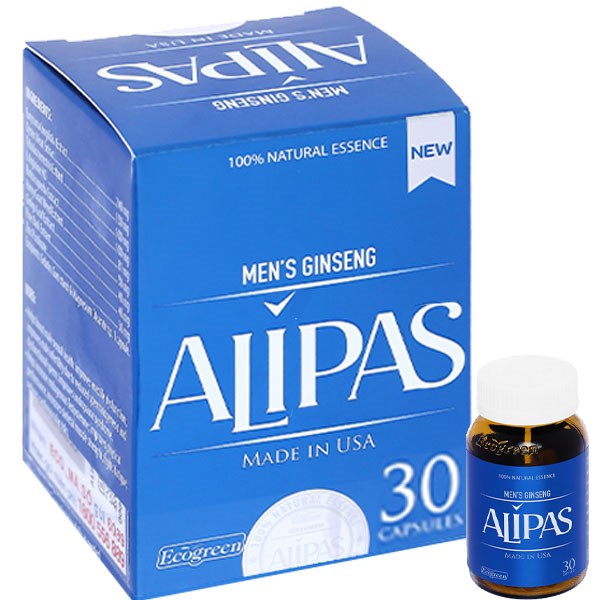 Tăng cường sinh lý nam Sâm Alipas Platinum hộp 30 viên