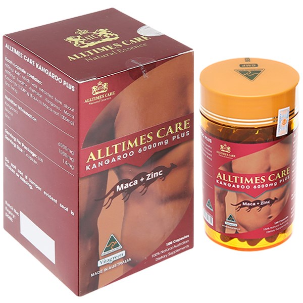 Viên Uống Tăng Cường Sinh Lý Nam Alltimes Care Kangaroo 6000mg Plus Hộp/100V