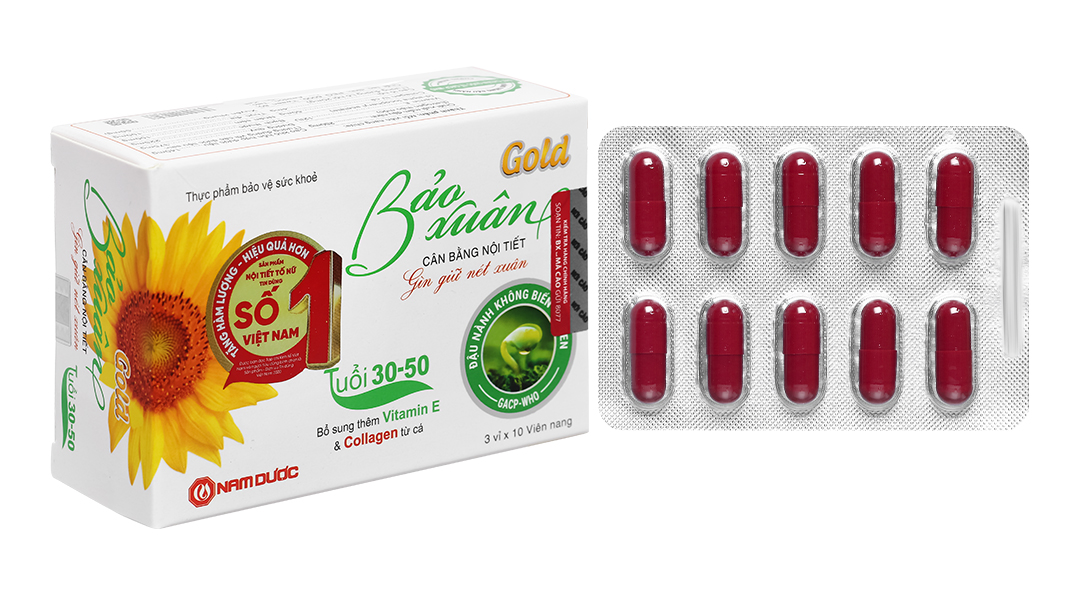 Bảo Xuân Gold tuổi 30 - 50 giúp cân bằng nội tiết tố nữ hộp 30 ...