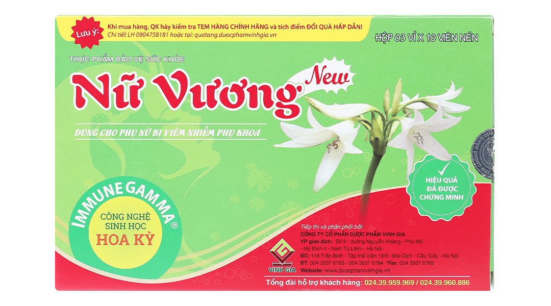 Nữ Vương New hỗ trợ giảm nguy cơ viêm âm đạo, cổ tử cung