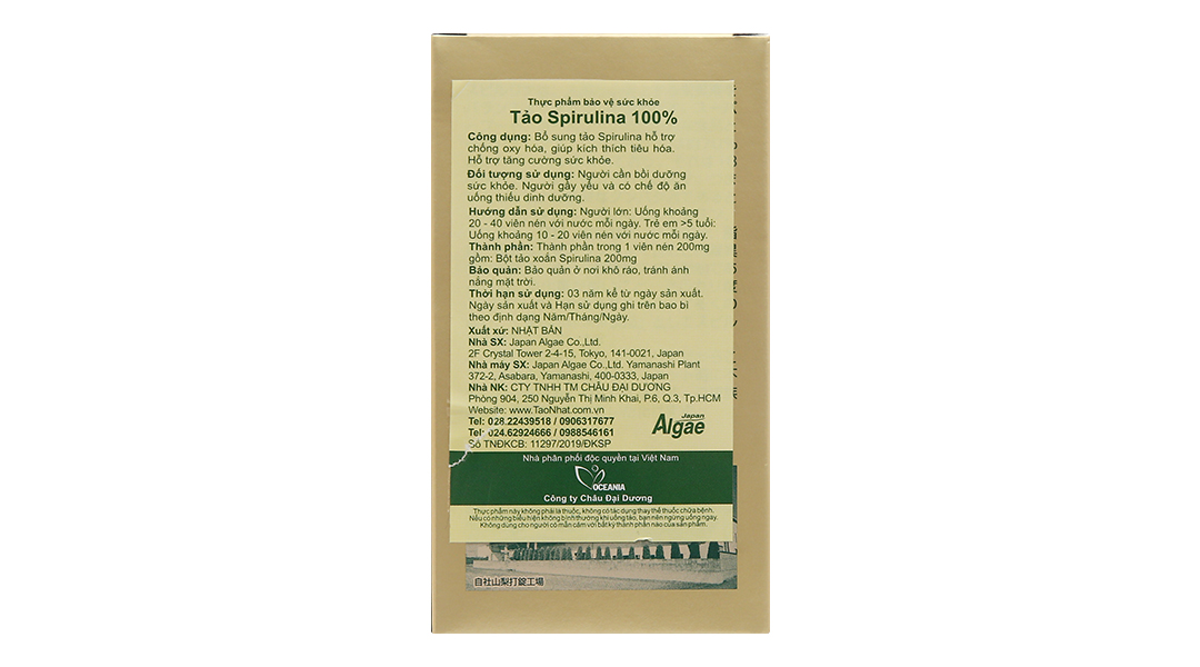 Tảo Spirulina 100% hỗ trợ tăng cường sức khỏe