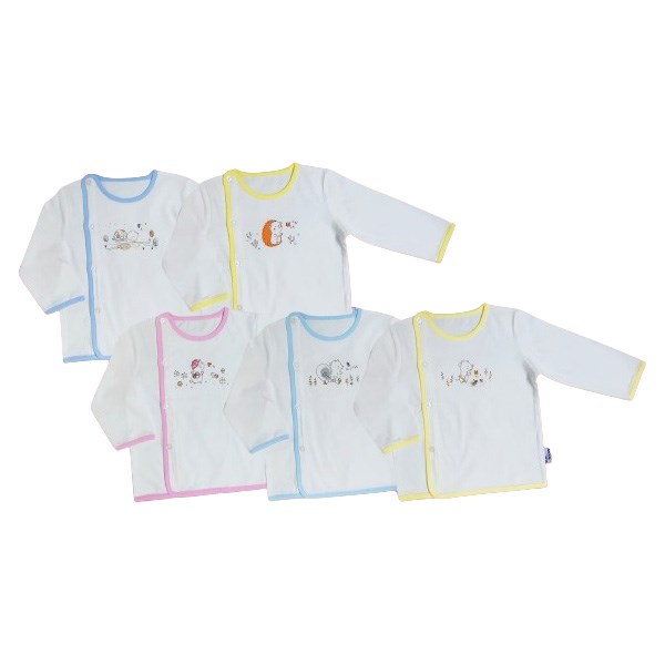Áo tay dài bác sĩ trắng in thú BabyMommy - Màu ngẫu nhiên - AVAKids.com