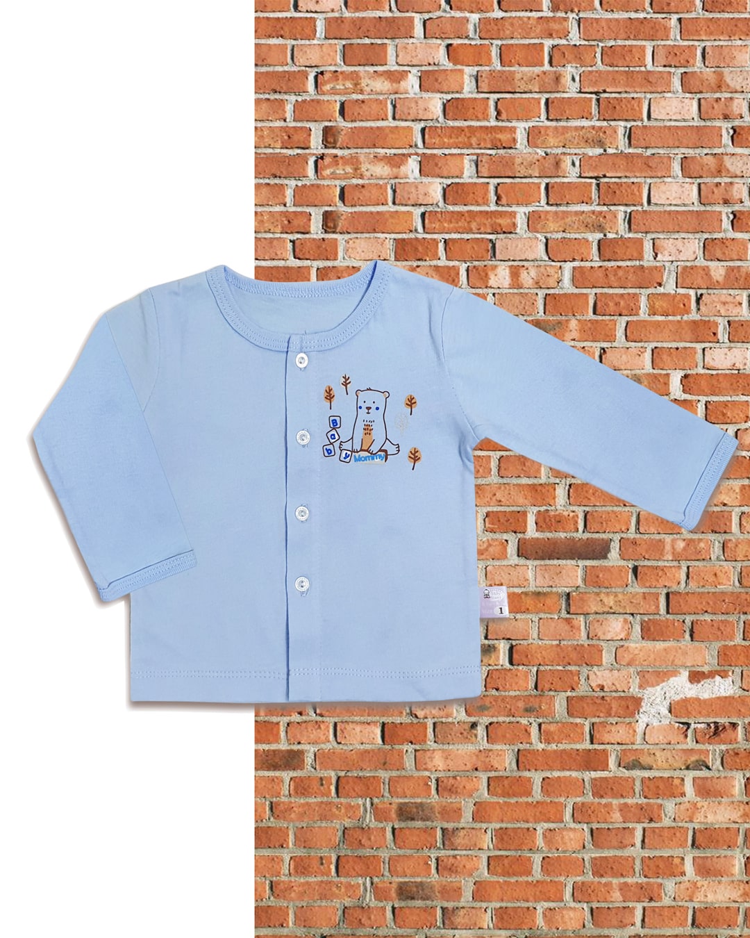 Áo tay dài nút giữa BabyMommy - Màu ngẫu nhiên 2