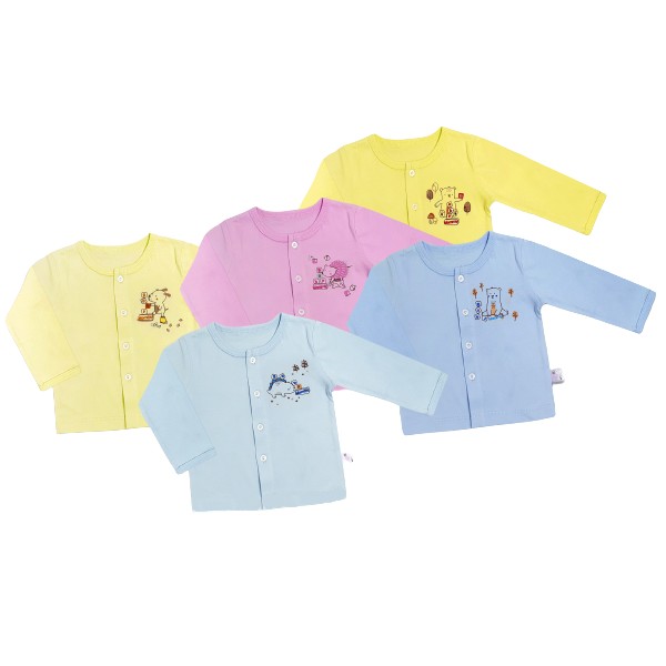 Áo tay dài nút giữa BabyMommy - Màu ngẫu nhiên mềm mại, an toàn - AVAKids.com
