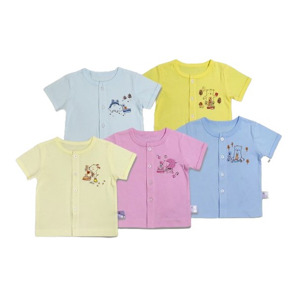 Áo tay ngắn nút giữa màu in BabyMommy - Màu ngẫu nhiên - AVAKids.com
