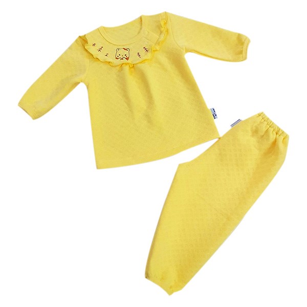 Bộ tay dài nhún bèo nút vai BabyMommy VDB - Màu ngẫu nhiên - AVAKids.com