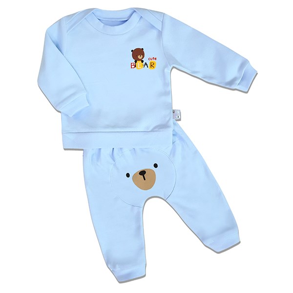 Bộ tay dài cổ chồm BabyMommy Interlock - màu ngẫu nhiên - AVAKids.com