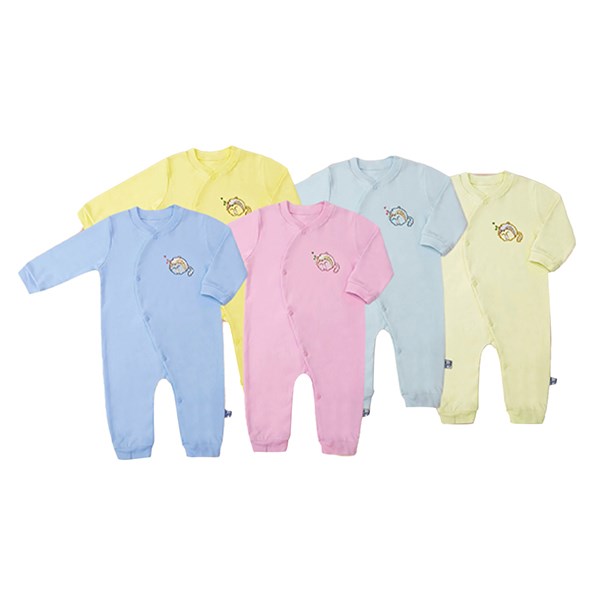 Bộ tay dài liền thân BabyMommy Interlock - Màu ngẫu nhiên - AVAKids.com
