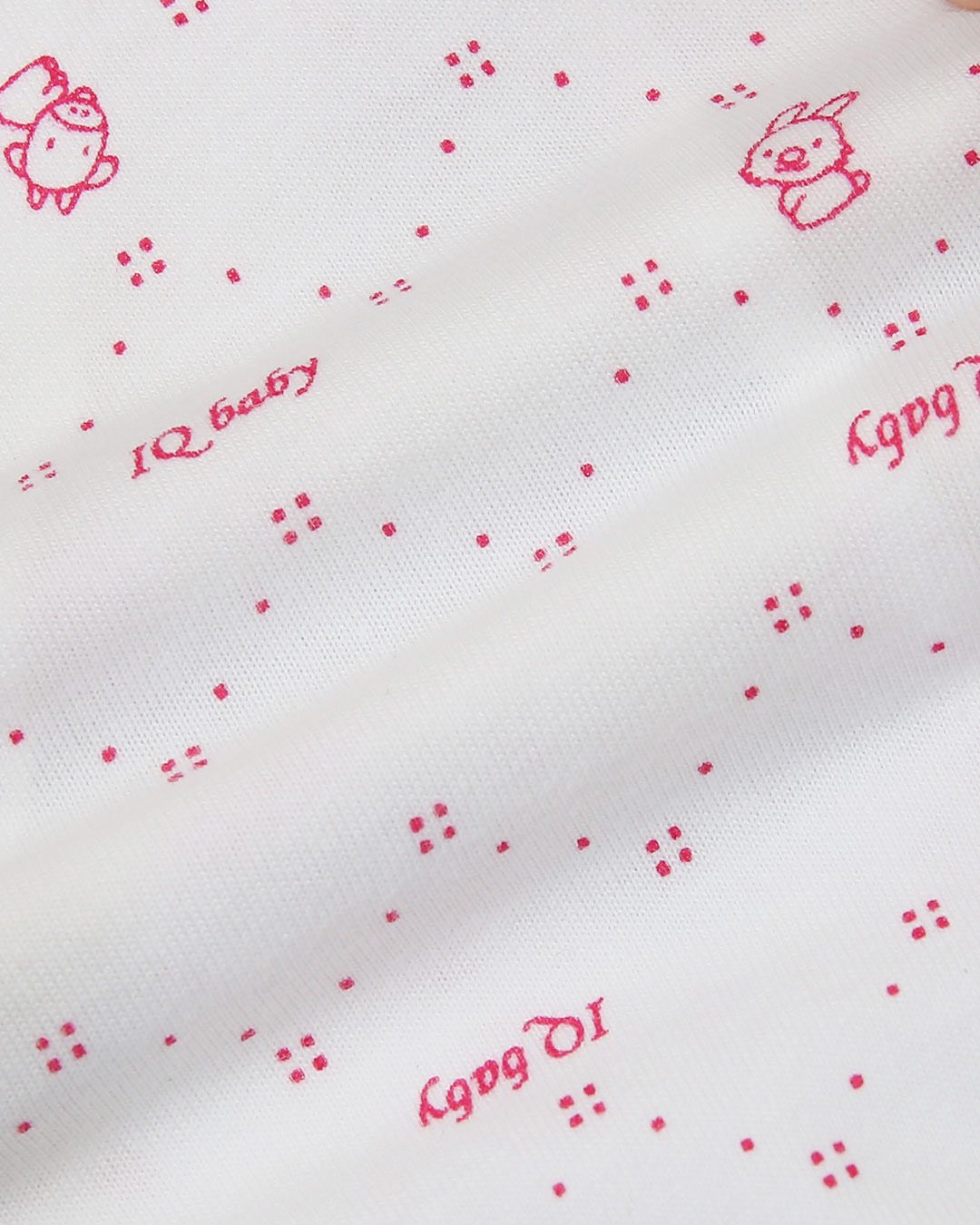 Quần dài in hình con sóc IQ Baby màu trắng 6
