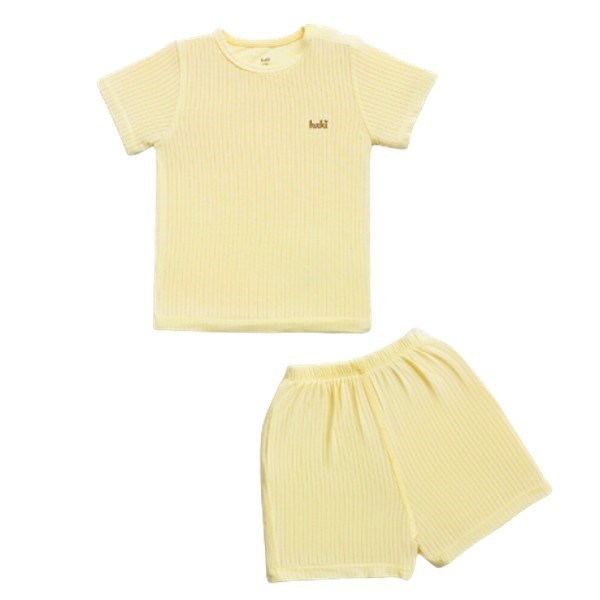 Bộ tay ngắn cài vai Haki BM015 màu vàng - AVAKids.com