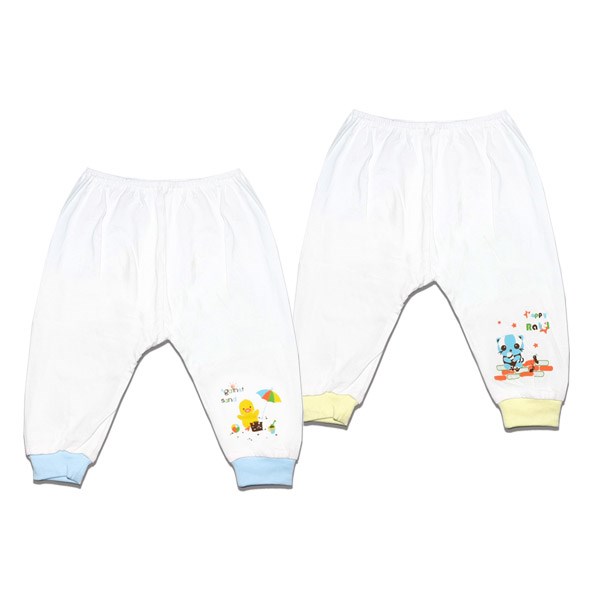 Combo 2 Quần Dài Babymommy Màu Trắng Viền Vàng - Xanh