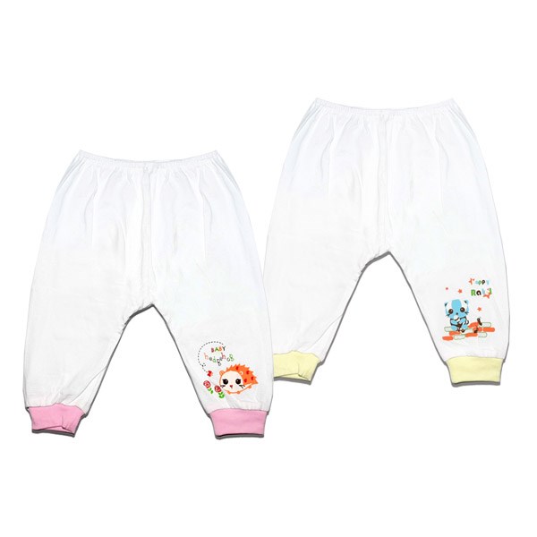 Combo 2 Quần Dài Babymommy Màu Trắng Viền Vàng - Hồng