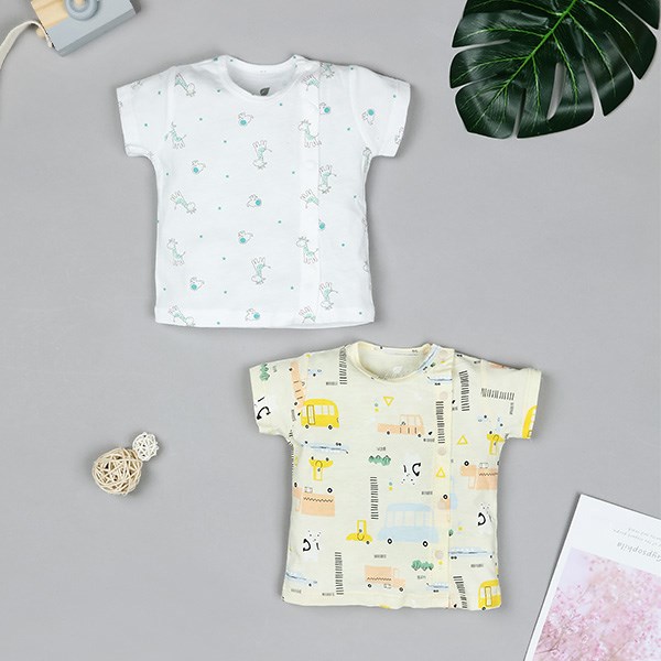 Combo 2 Áo Tay Ngắn Lullaby Nh204V Màu Vàng - Trắng