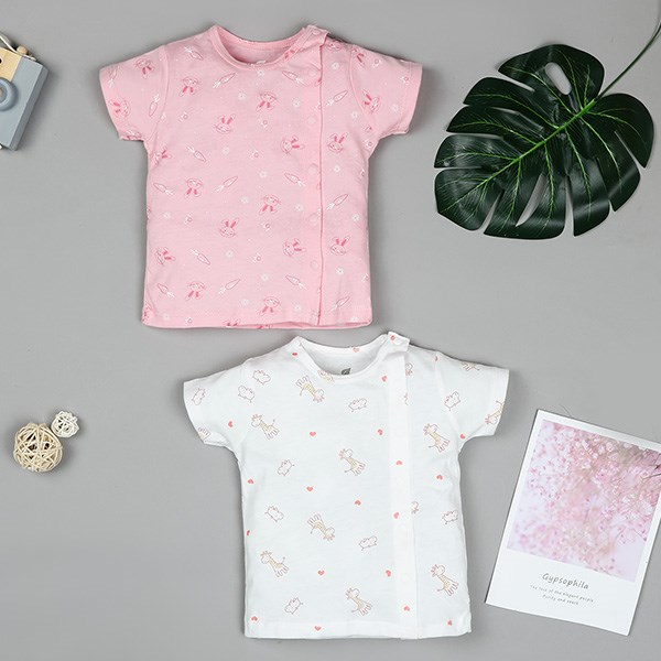 Combo 2 Áo Tay Ngắn Lullaby Nh204V Màu Hồng - Trắng