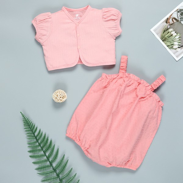 Set Bodysuit Bé Gái Lullaby Nh290V Màu Hồng