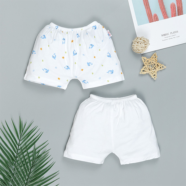 Combo 2 quần dài unisex IQ Baby cotton trắng