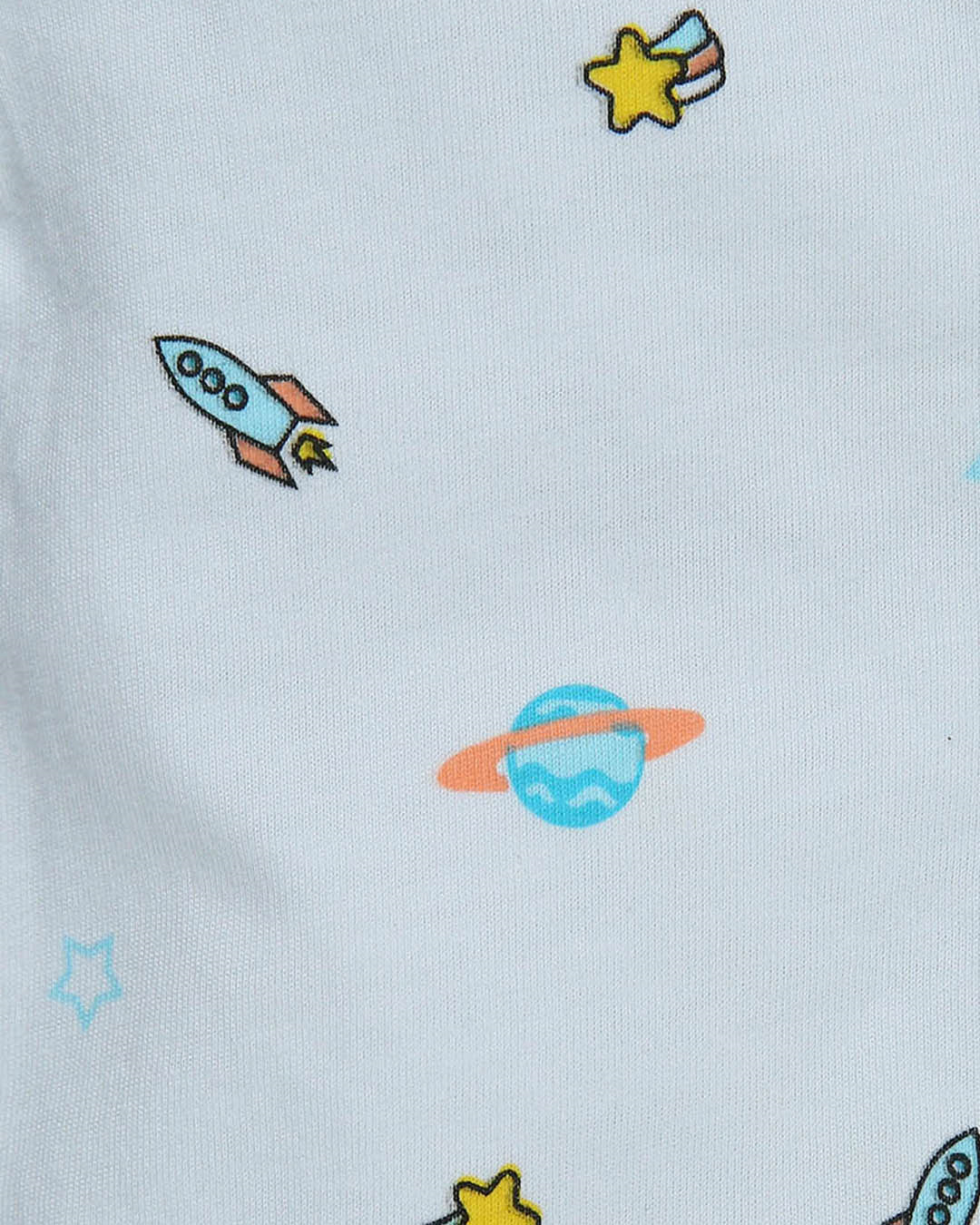 Áo tay dài in quả địa cầu IQ Baby màu trắng 5