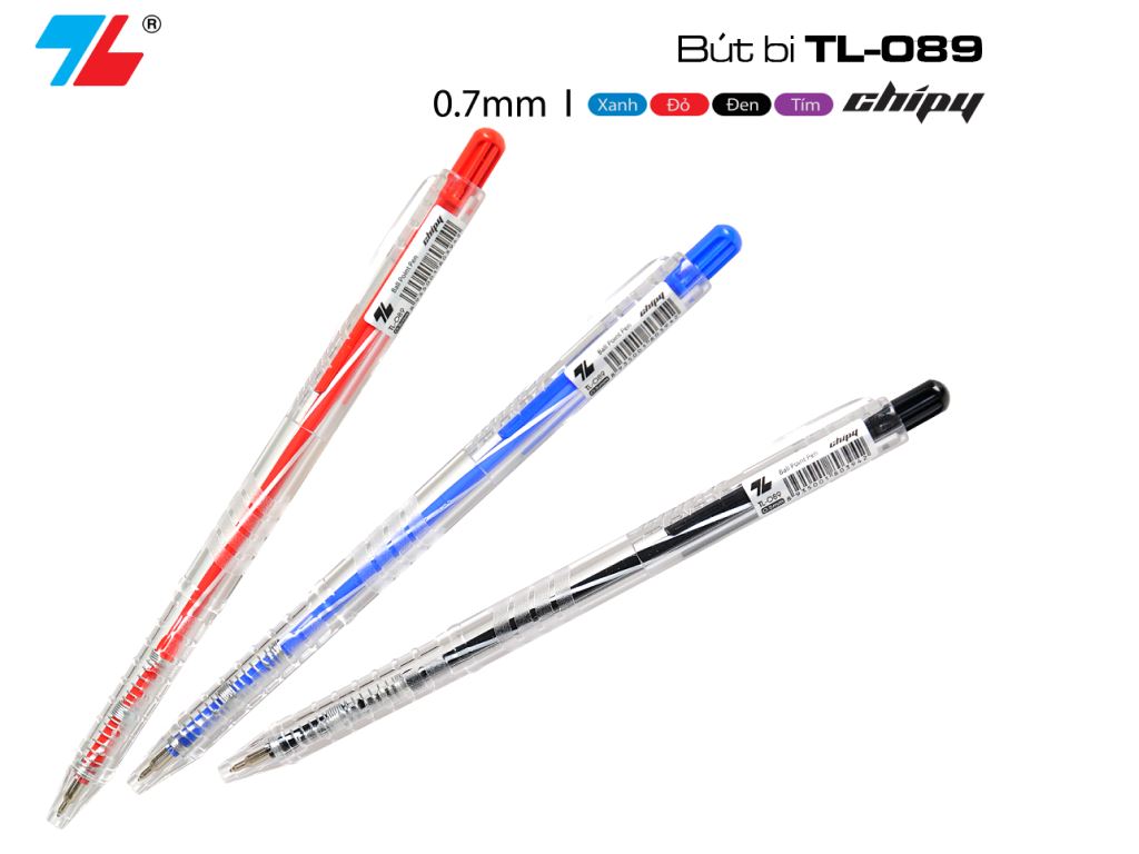 Bút bi Thiên Long TL-089 xanh vỉ 3 cây 2