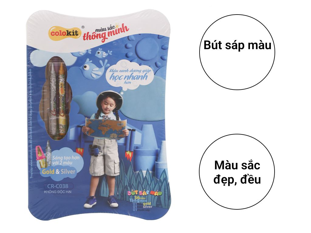 Bút sáp màu Colokit CR-C038 38 màu 2