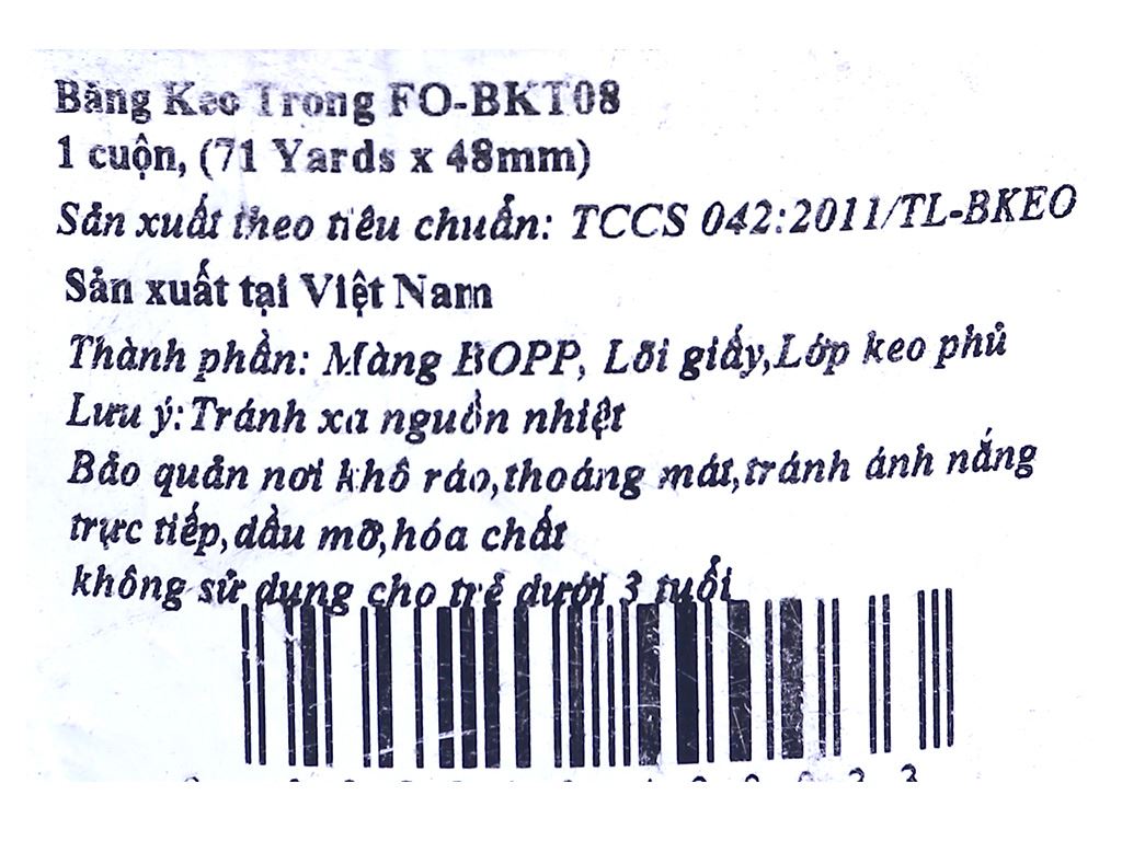 Băng keo trong Flexoffice BKT08/FO 4