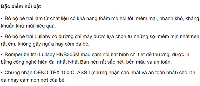 Đặc điểm nổi bật