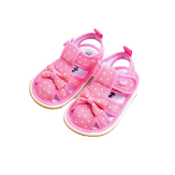 Giày tập đi chấm bi hồng bé gái Rabity 22.008 - AVAKids.com