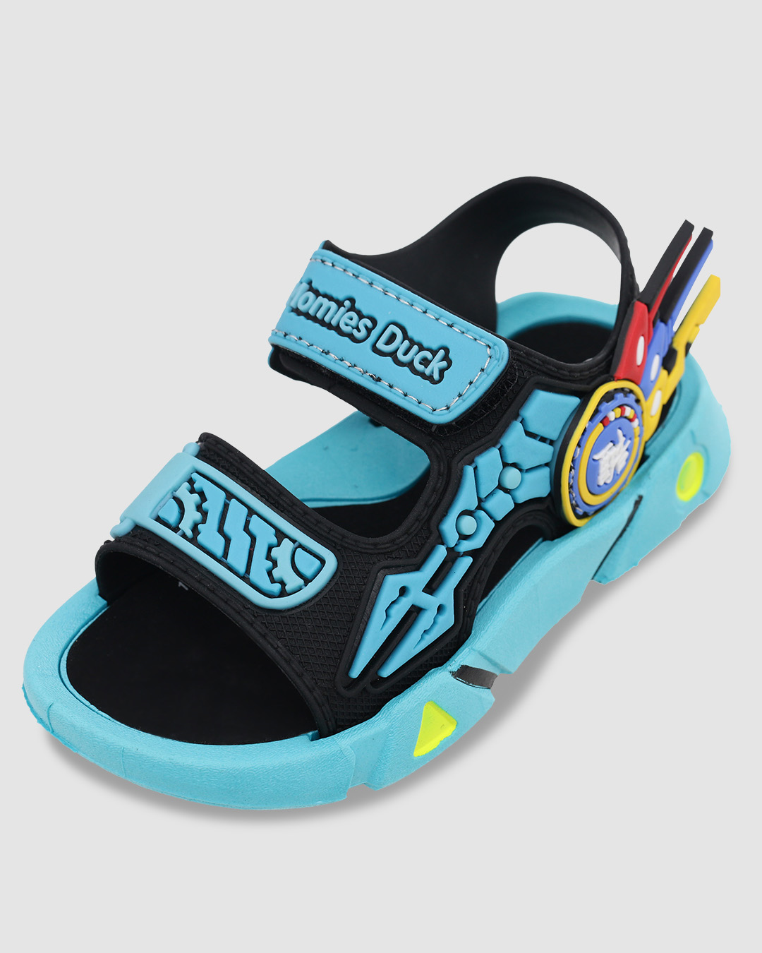 Giày sandal Á Châu in chữ Momies Duck màu xanh dương