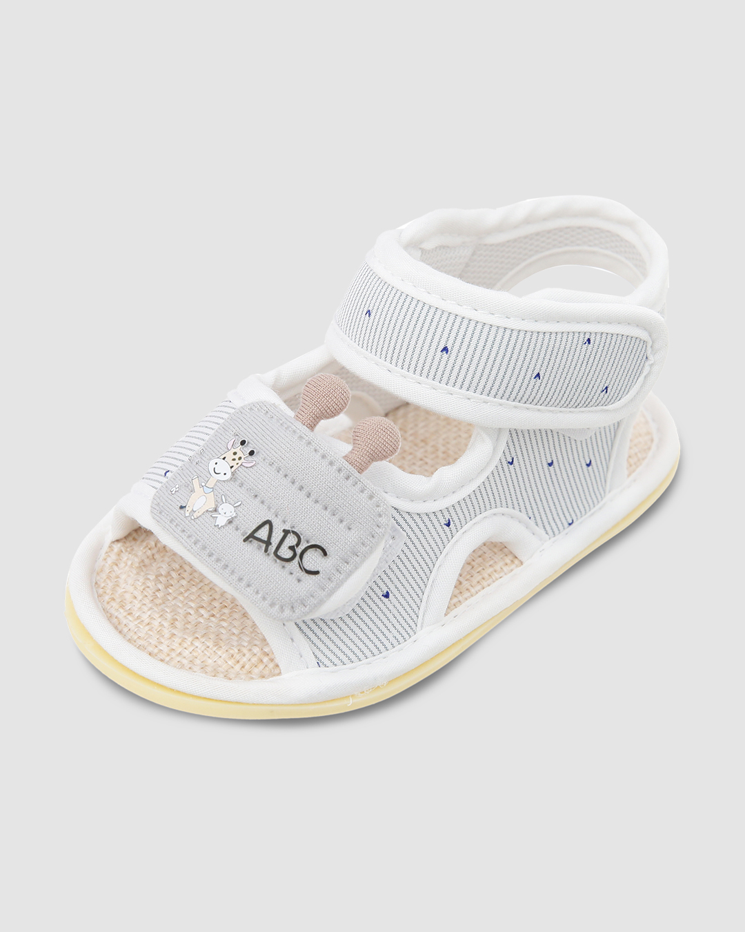 Giày tập đi cho bé Á Châu AC526 in chữ ABC màu xám