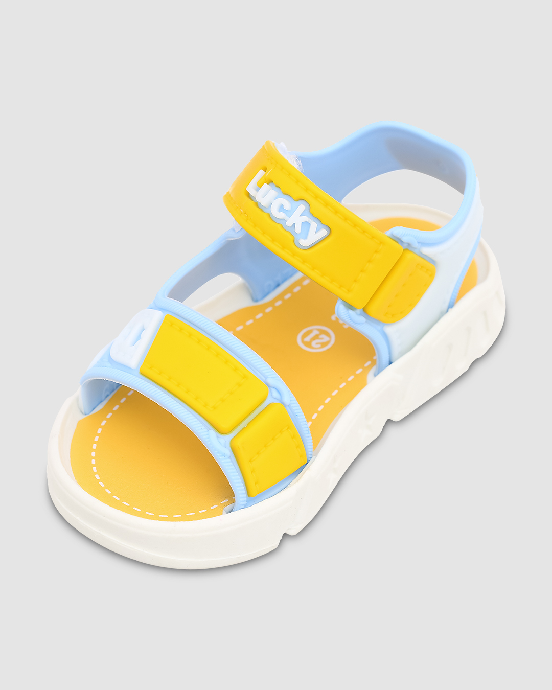 Giày sandal cho bé trai Á Châu Avakids AC34 màu xanh dương - vàng