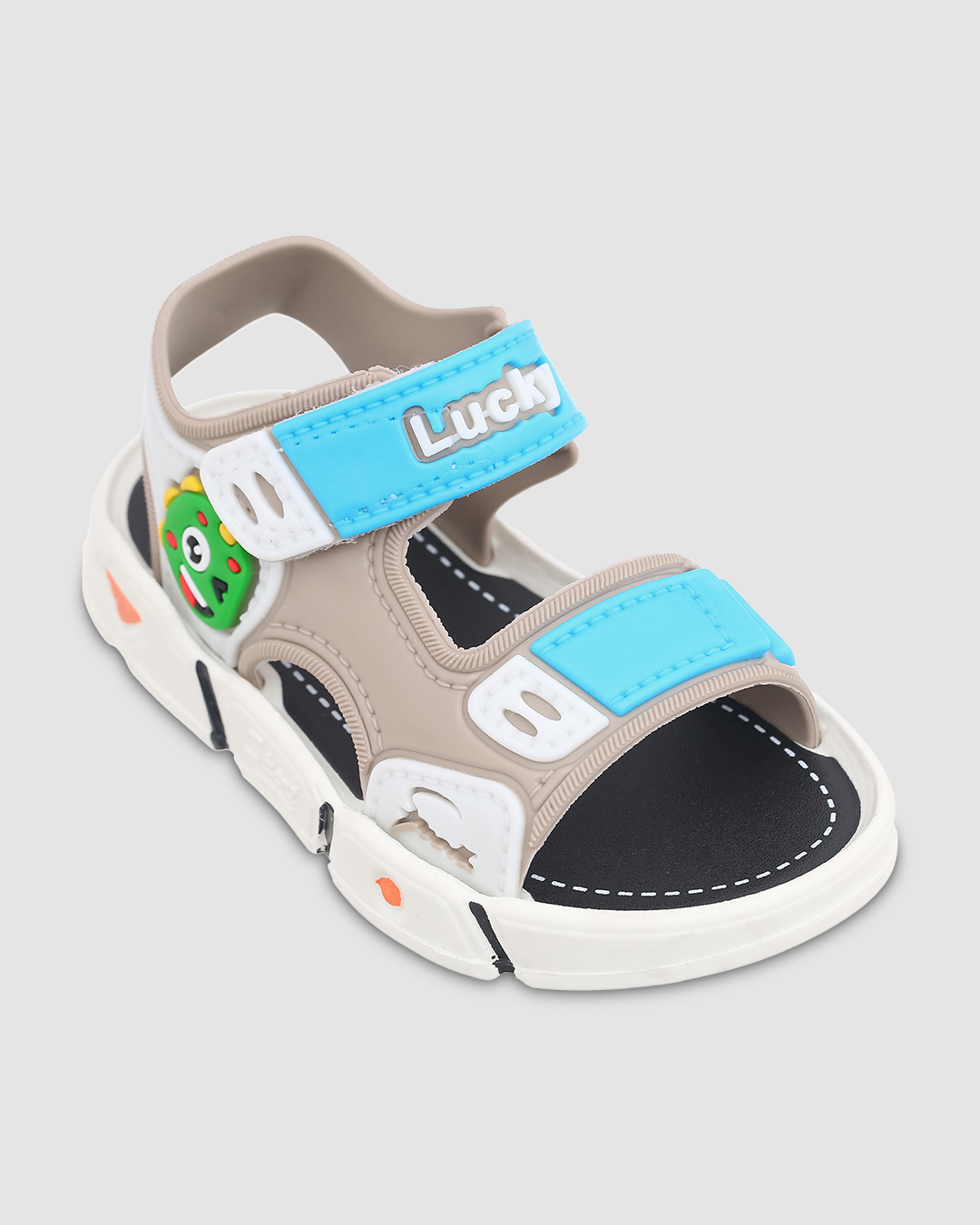 Giày sandal cho bé trai Á Châu Avakids AC34 màu be - xanh dương 2