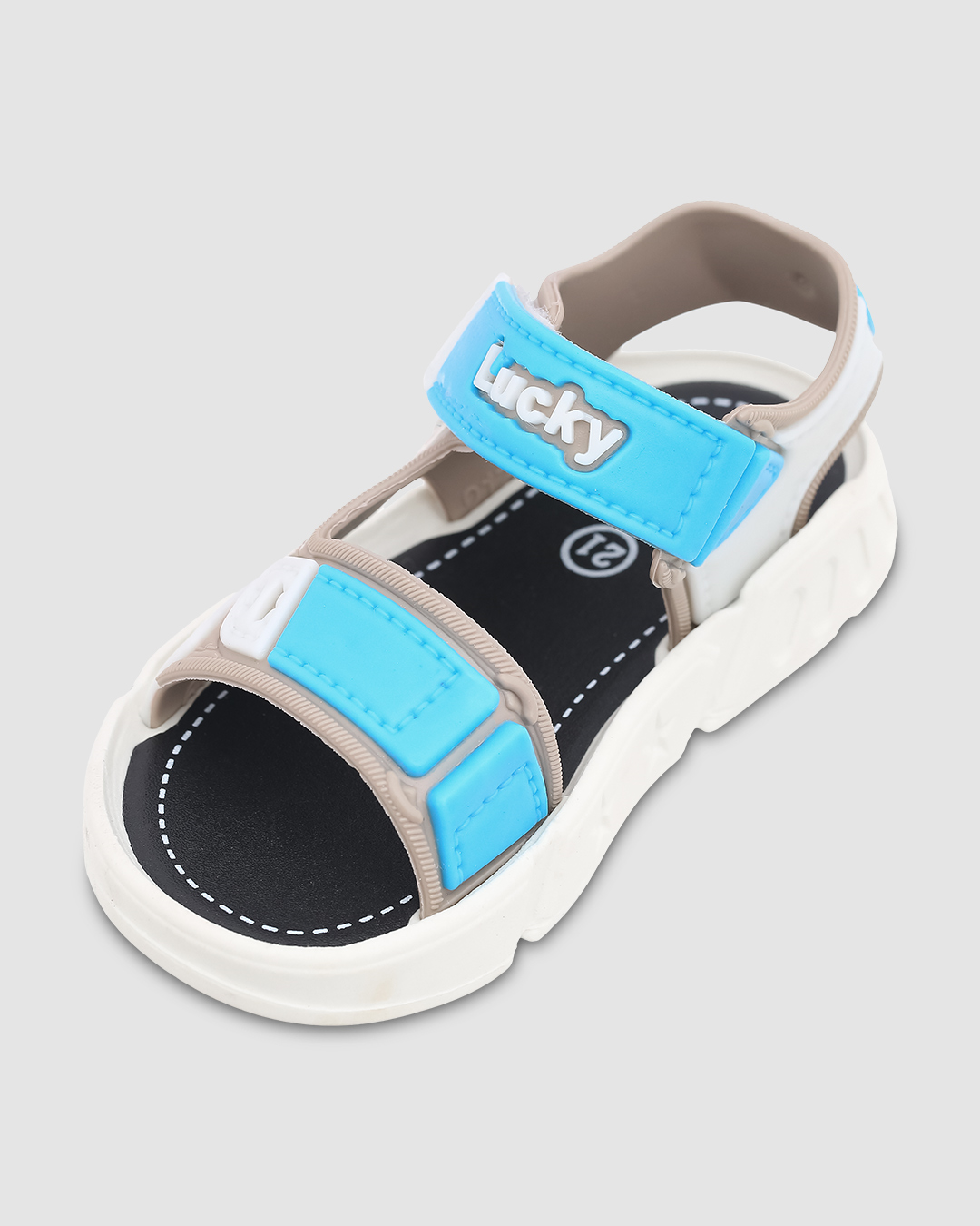 Giày sandal Á Châu Avakids AC34 màu be - xanh dương